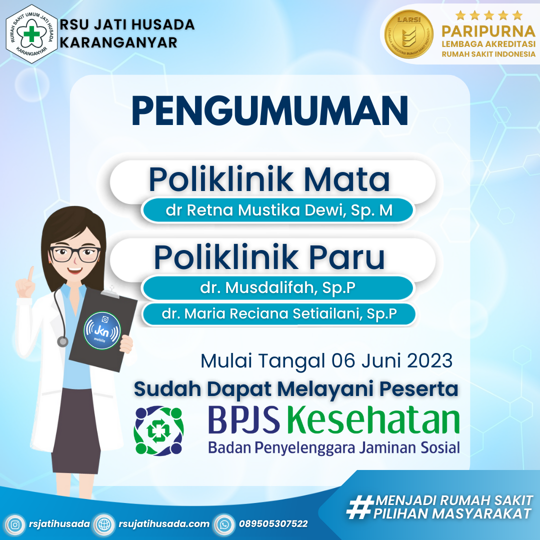 Layanan Spesialis Paru dan Spesialis Mata Menerima Peserta BPJS Kesehatan